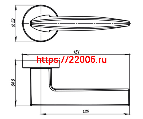 Ручка Armadillo (Армадилло) раздельная R.URB52.SQUID (SQUID URB9) SN-3 матовый никель фото 3