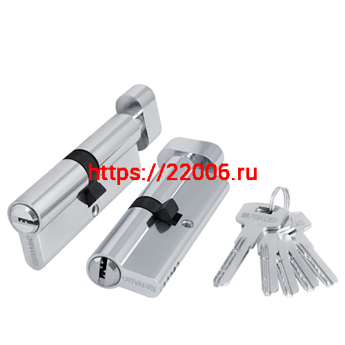 Цилиндровый Fuaro (Фуаро) механизм (200 ZM/90) 2000ZMKnob90(40+10+40) CP хром 5Key с вертушкой