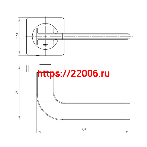 Ручка Ajax (Аякс) раздельная K.JK51.SPLINE (SPLINE JK) CP-8 хром фото 2