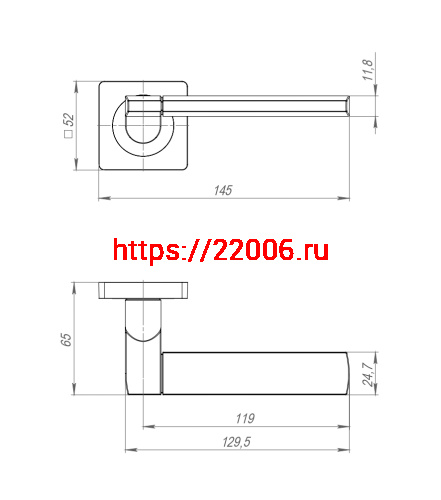 Ручка Ajax (Аякс) раздельная K.JK51.LIFT (LIFT JK) SN/CP-3 матовый никель/хром фото 2