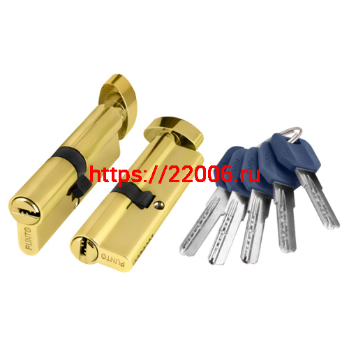 Цилиндровый Punto (Пунто) механизм (Z402/90) Z4002Knob90(40+10+40) с вертушкой PB латунь