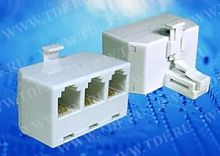 RJ11 (6p4c) штекер-3xRJ11 (6P4C) делитель телефонный арбаком