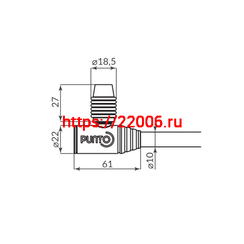 Замок Punto (Пунто) тросовый PK-BIKE-1012-KEY (10х1200) 2key/подвес фото 2