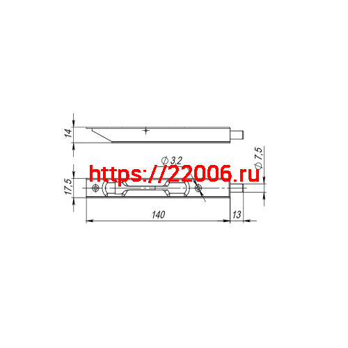 Упор Fuaro (Фуаро) дверной торцевой RIGEL16-140 (FB 140-16) AB бронза фото 2