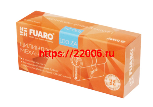 Цилиндровый Fuaro (Фуаро) механизм (100 ZA/80) 1000ZAKey80(35+10+35) CP хром 5Key фото 3