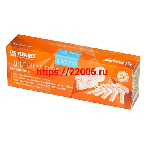 Цилиндровый Fuaro (Фуаро) механизм (200 ZM/80) 2000ZMKnob80(40+10+30) CP хром 5Key с вертушкой фото 2