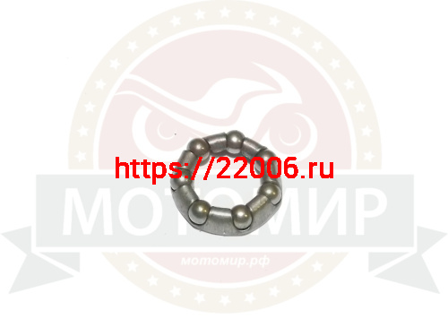 Подшипник вело оси педали, 7 шариков, 5/32" (3.96мм), D-18.6мм  (нового образца) JK 6516