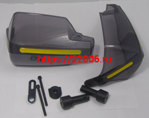 Защита рук № 10 пластик, крепеж универсальный, СО СВЕТООТР. ПОЛОСКОЙ прямоугольные для АЛЬФЫ (2) Защита рук № 10 пластик, крепеж универсальный, СО СВЕТООТР. ПОЛОСКОЙ прямоугольные для АЛЬФЫ (2)