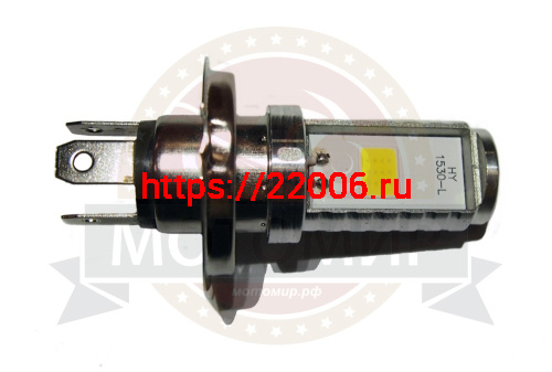 Лампа светодиодная (LED) 12V (H4) 40W (P43t) 6500К (Фарная) фото 2 Лампа светодиодная (LED) 12V (H4) 40W (P43t) 6500К (Фарная) фото 2