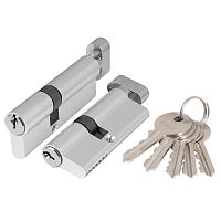 Цилиндровый Ajax (Аякс) механизм (AX102/80) AX1002Knob80 (35+10+35) CP хром с вертушкой