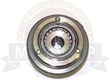 Маховик зажигания 166FMM в сборе с муфтой (E04-1) (НАБОР)