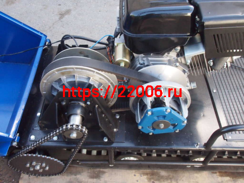 Мотобуксировщик без лыжного модуля 15 л.с., ЛИДЕР-1-3Т-15АП (3 тележ.), АДАПТИВНАЯ ПОДВЕСКА фото 2